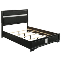 Orleans Furniture - Coaster - Miranda 54-inch Upholstered Queen Panel Bed Black - 206360Q