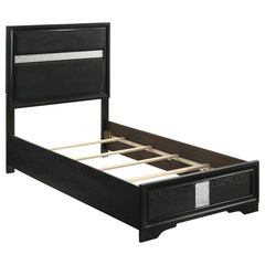 Orleans Furniture - Coaster - Miranda 54-inch Upholstered Twin Panel Bed Black - 206360T