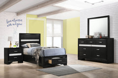 Orleans Furniture - Coaster - Miranda 4-piece Twin Bedroom Set Black - 206361T-S4