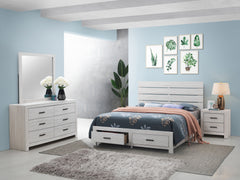 Orleans Furniture - Coaster - Brantford 4-piece Eastern King Bedroom Set Coastal White - 207050KE-S4
