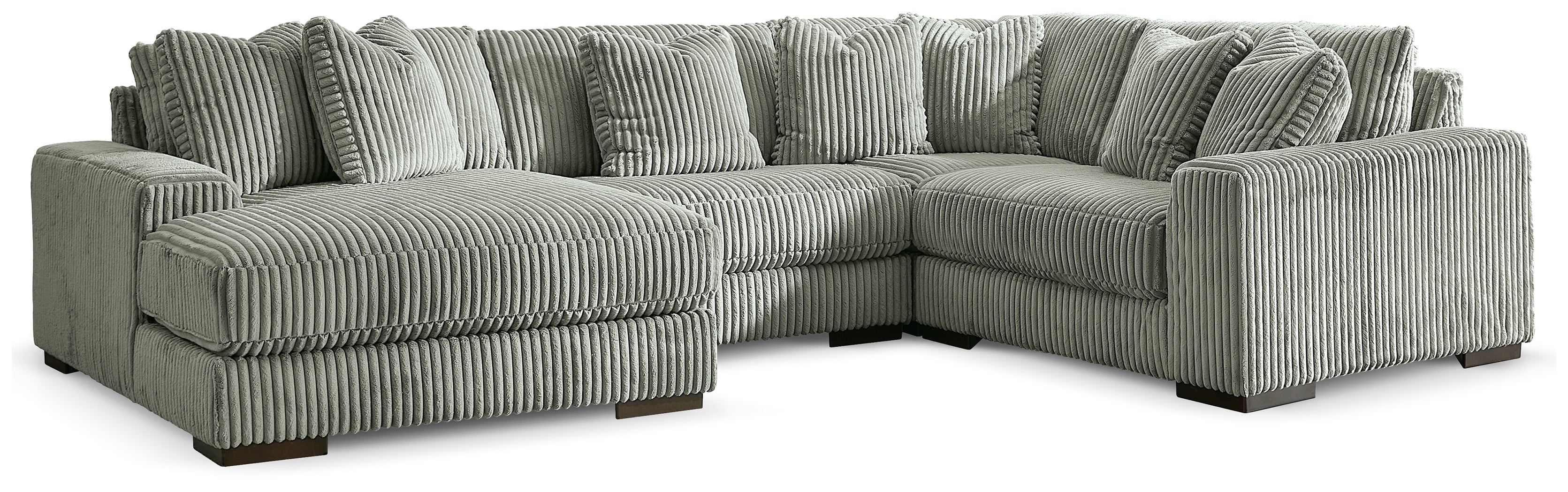 Orleans Furniture - Ashley Furniture - Lindyn Sectional - RAF 4-Piece Sectional with Chaise / Fog - 21105S17