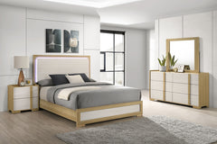 Orleans Furniture - Coaster - Hyland 4-piece Eastern King Bedroom Set Natural - 215651KE-S4