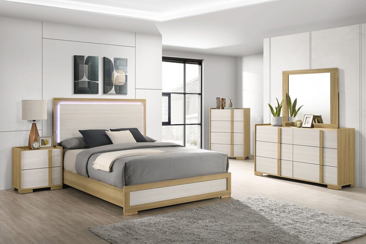 Orleans Furniture - Coaster - Hyland 5-piece Queen Bedroom Set Natural - 215651Q-S5
