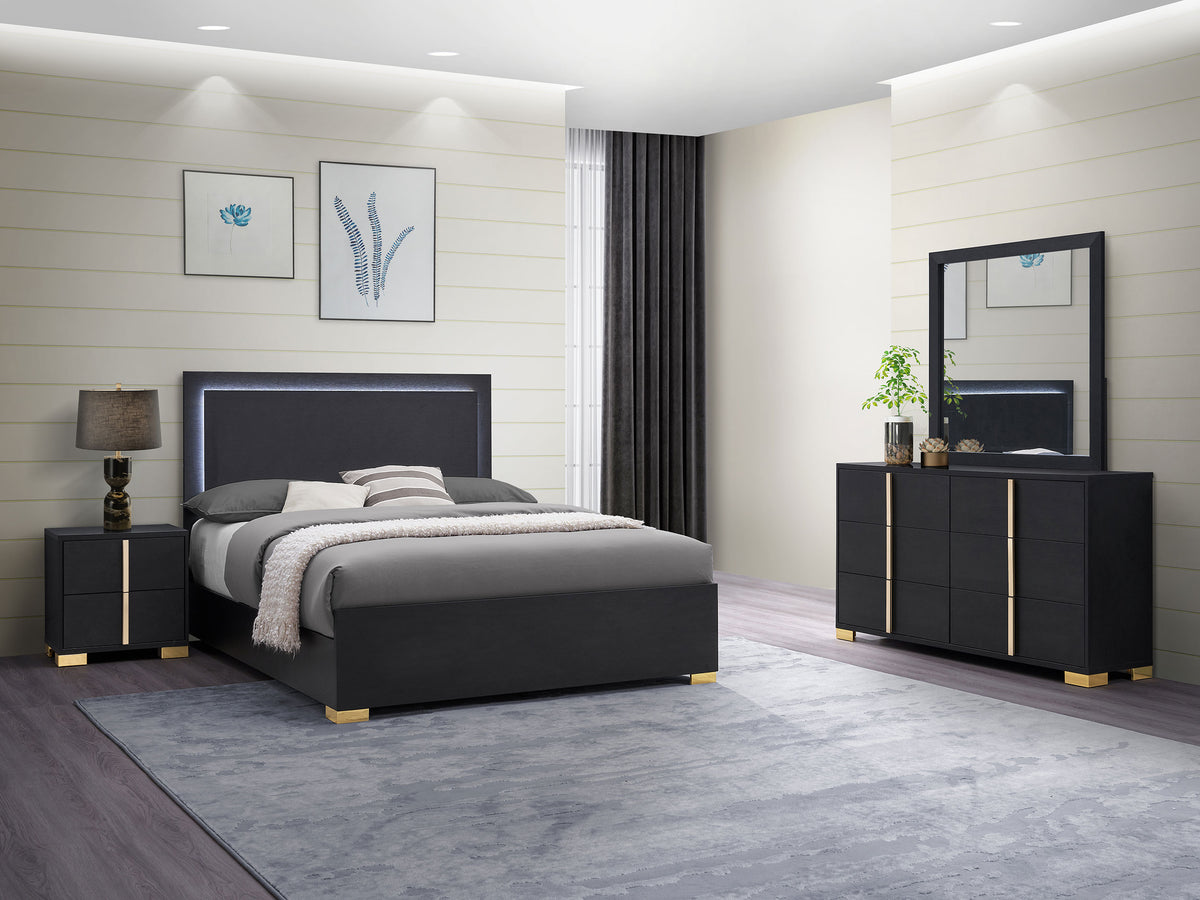 Orleans Furniture - Coaster - Marceline 4-piece Full Bedroom Set Black - 222831F-S4