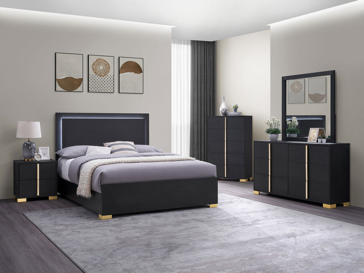 Orleans Furniture - Coaster - Marceline 5-piece Queen Bedroom Set Black - 222831Q-S5
