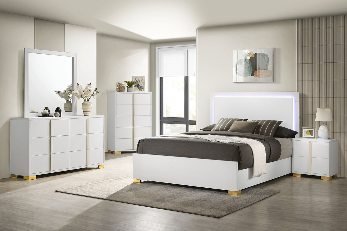 Orleans Furniture - Coaster - Marceline 5-piece Full Bedroom Set White - 222931F-S5