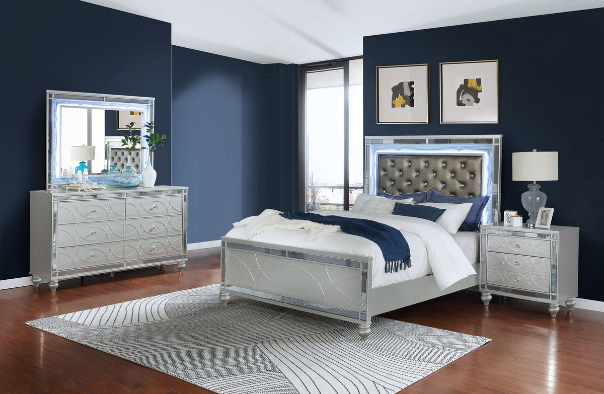 Orleans Furniture - Coaster - Gunnison 4-piece Queen Bedroom Set Silver Metallic - 223211Q-S4