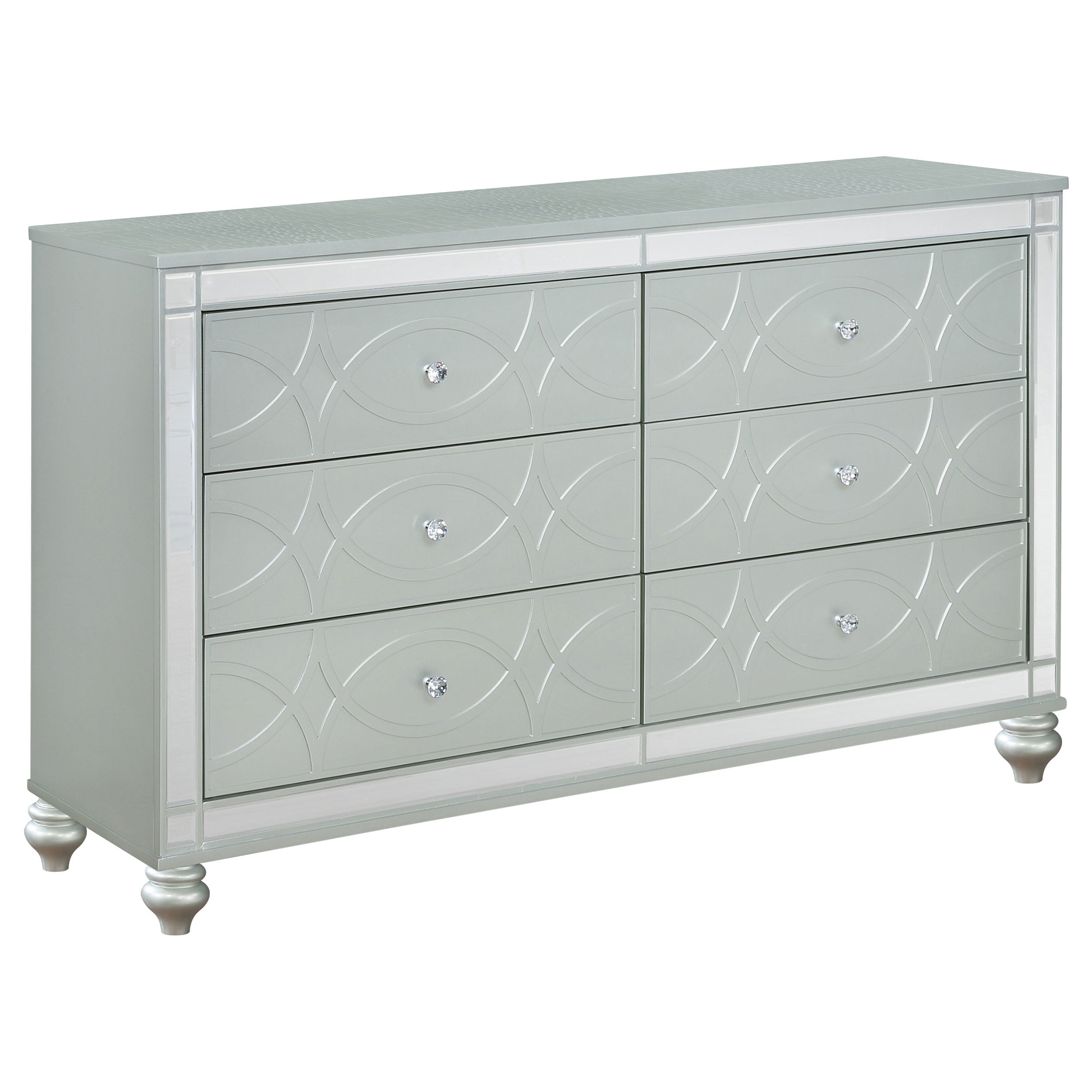 Orleans Furniture - Coaster - Gunnison 6-drawer Dresser Silver Metallic - 223213