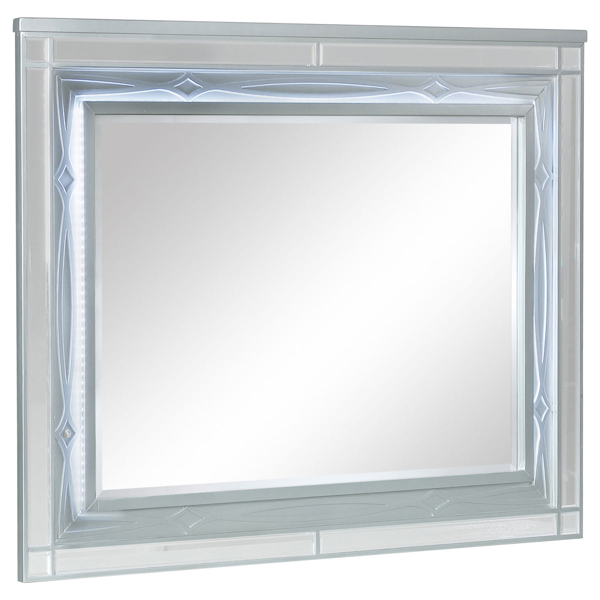 Orleans Furniture - Coaster - Gunnison Dresser Mirror Silver Metallic - 223214