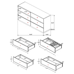 Winslow 6-drawer Dresser Smokey Walnut