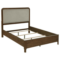 Orleans Furniture - Coaster - Maderia 57-inch Upholstered Queen Panel Bed Walnut - 223321Q