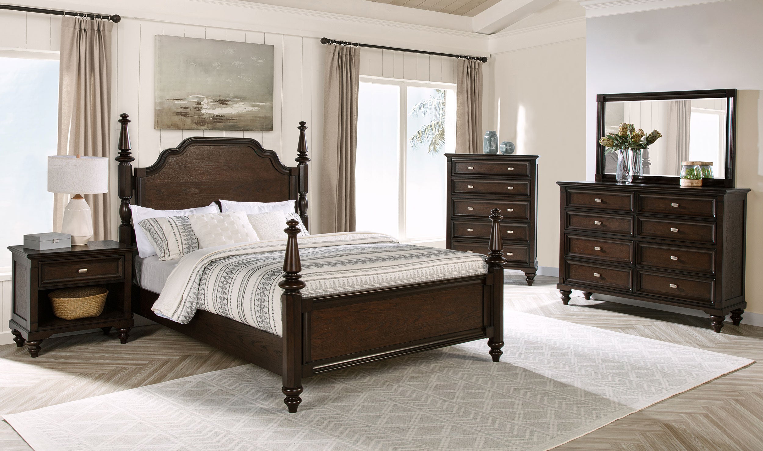 Orleans Furniture - Coaster - Andover 5-piece Eastern King Bedroom Set Dark Oak - 223631KE-S5