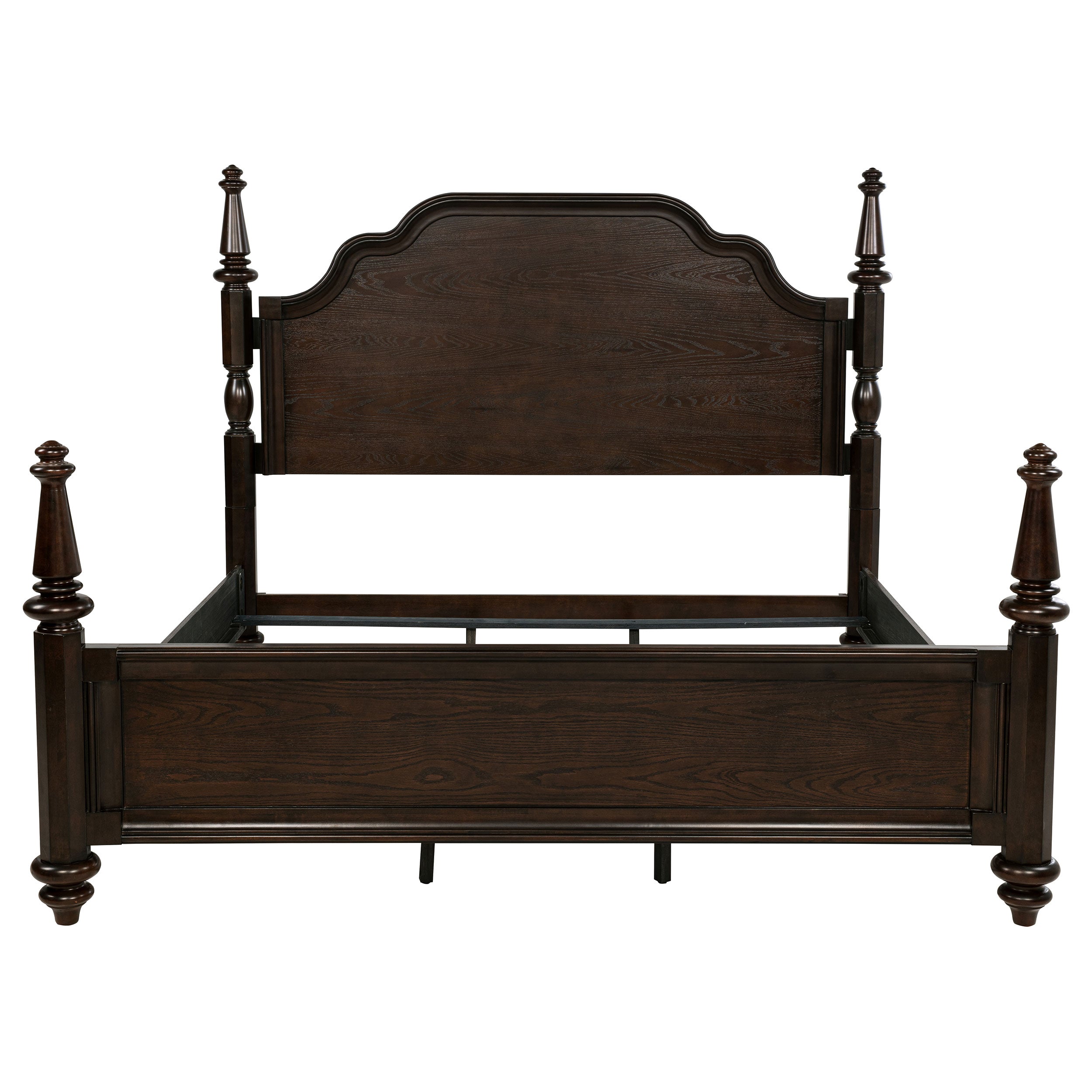 Andover 63-inch Four Poster Eastern King Bed Dark Oak