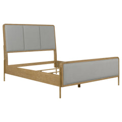 Orleans Furniture - Coaster - Arini Upholstered Eastern King Panel Bed Sand Wash and Grey - 224301KE