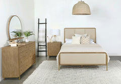 Orleans Furniture - Coaster - Arini 4-piece Queen Bedroom Set Cream and Sand Wash - 224301QCRM-S4