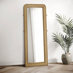 Orleans Furniture - Coaster - Arini Cane Weave Full Length Standing Floor Mirror Sand Wash - 224309