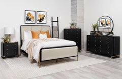 Orleans Furniture - Coaster - Arini 5-piece California King Bedroom Set Cream and Black - 224331KWCRM-S5