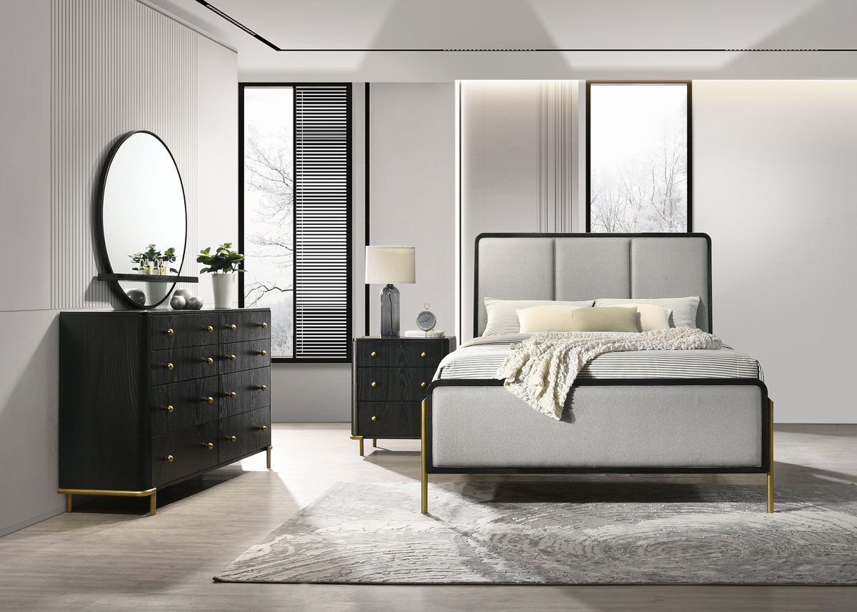 Orleans Furniture - Coaster - Arini 4-piece Queen Bedroom Set Black and Grey - 224331Q-S4