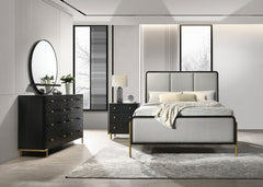 Orleans Furniture - Coaster - Arini 4-piece Queen Bedroom Set Black and Grey - 224331Q-S4