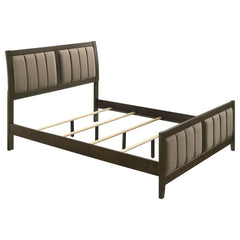 Orleans Furniture - Coaster - Wilkes 51-inch Upholstered Queen Bed Dark Cocoa - 224421Q