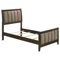 Orleans Furniture - Coaster - Wilkes 51-inch Upholstered Twin Bed Dark Cocoa - 224421T