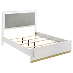 Orleans Furniture - Coaster - Caraway Wood California King LED Panel Bed White - 224771KW
