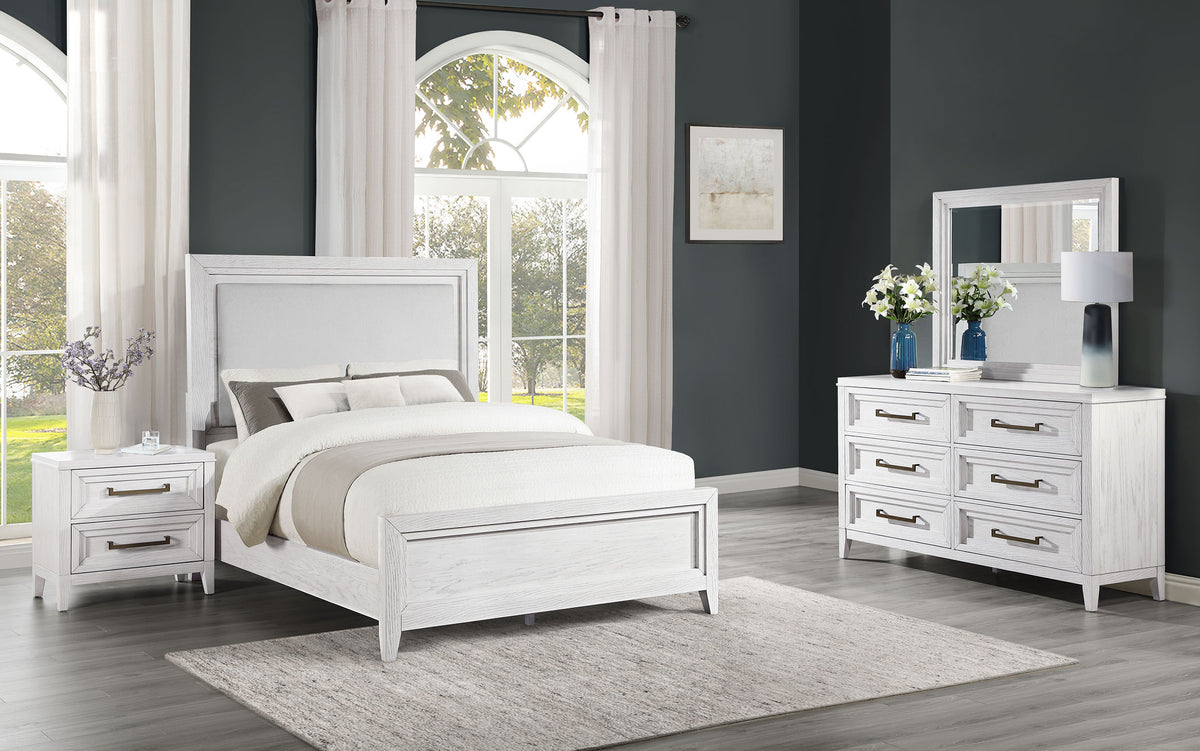 Orleans Furniture - Coaster - Marielle 4-piece Queen Bedroom Set Distressed White  - 224841Q-S4