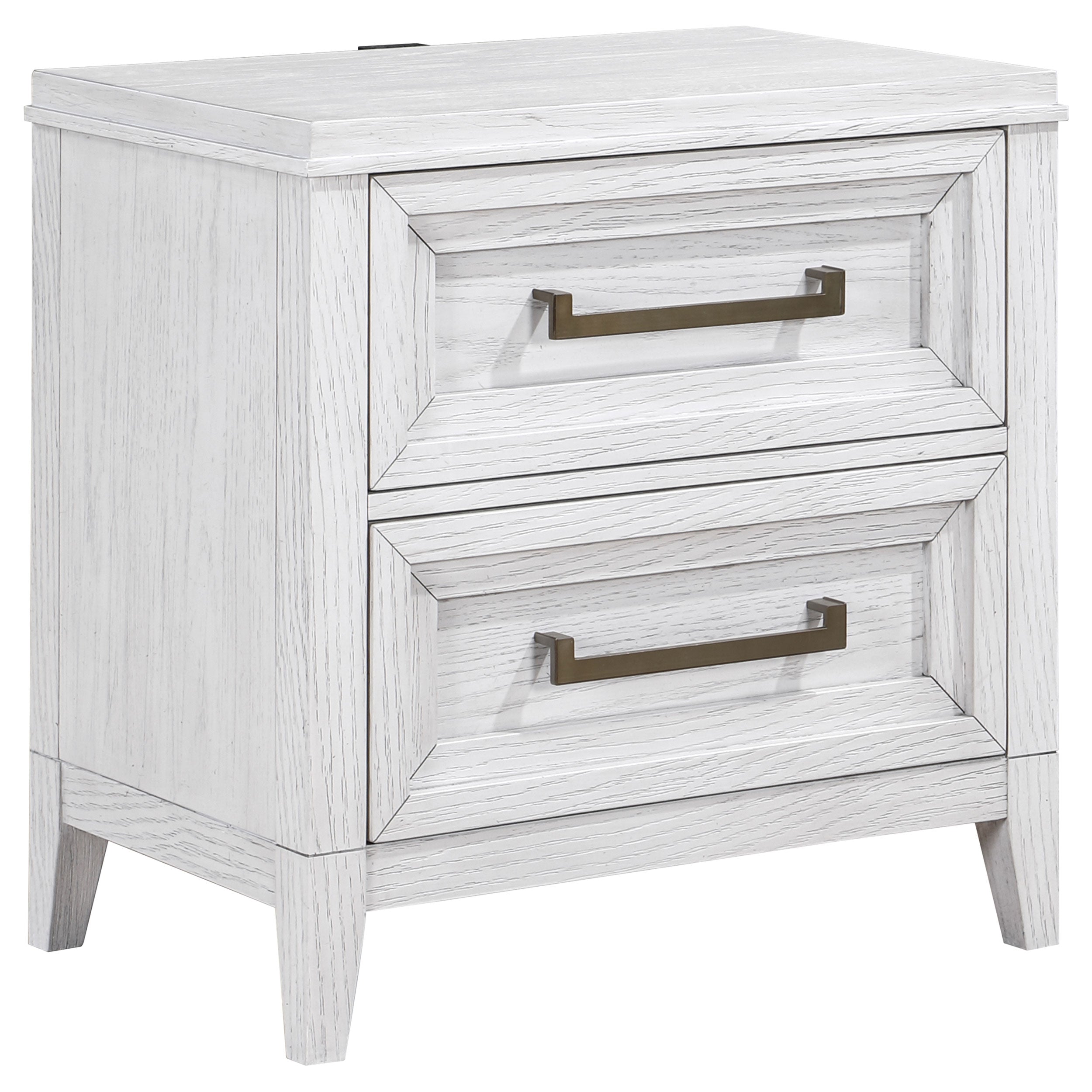 Orleans Furniture - Coaster - Marielle 2-drawer Nightstand Bedside Table Distressed White  - 224842