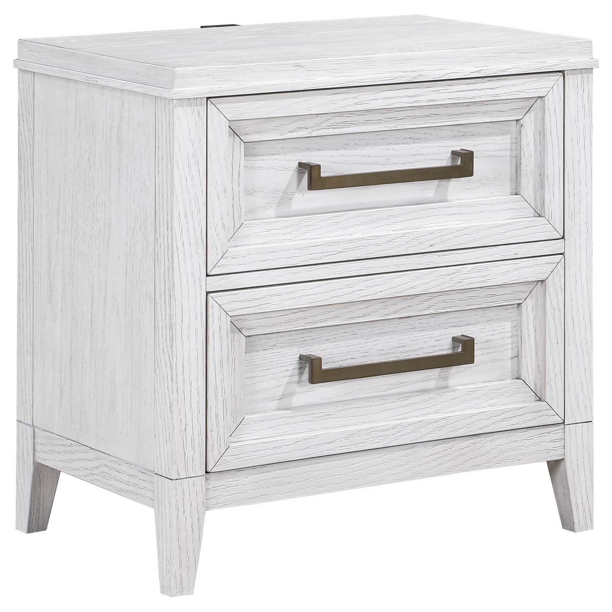Orleans Furniture - Coaster - Marielle 2-drawer Nightstand Bedside Table Distressed White  - 224842