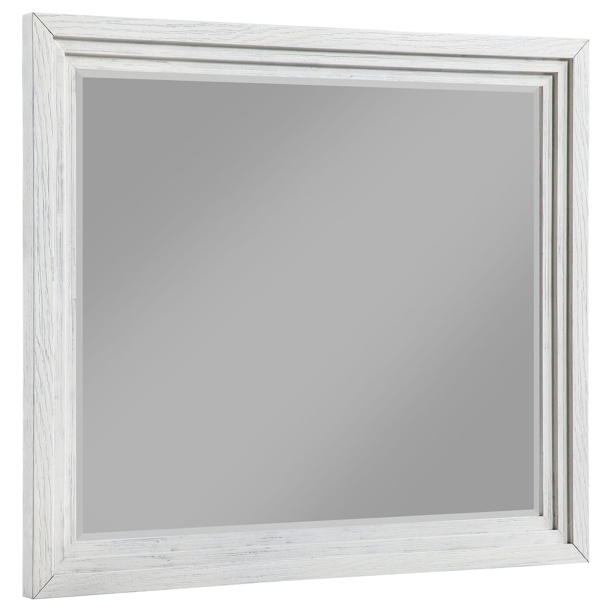 Orleans Furniture - Coaster - Marielle Dresser Mirror Distressed White  - 224844