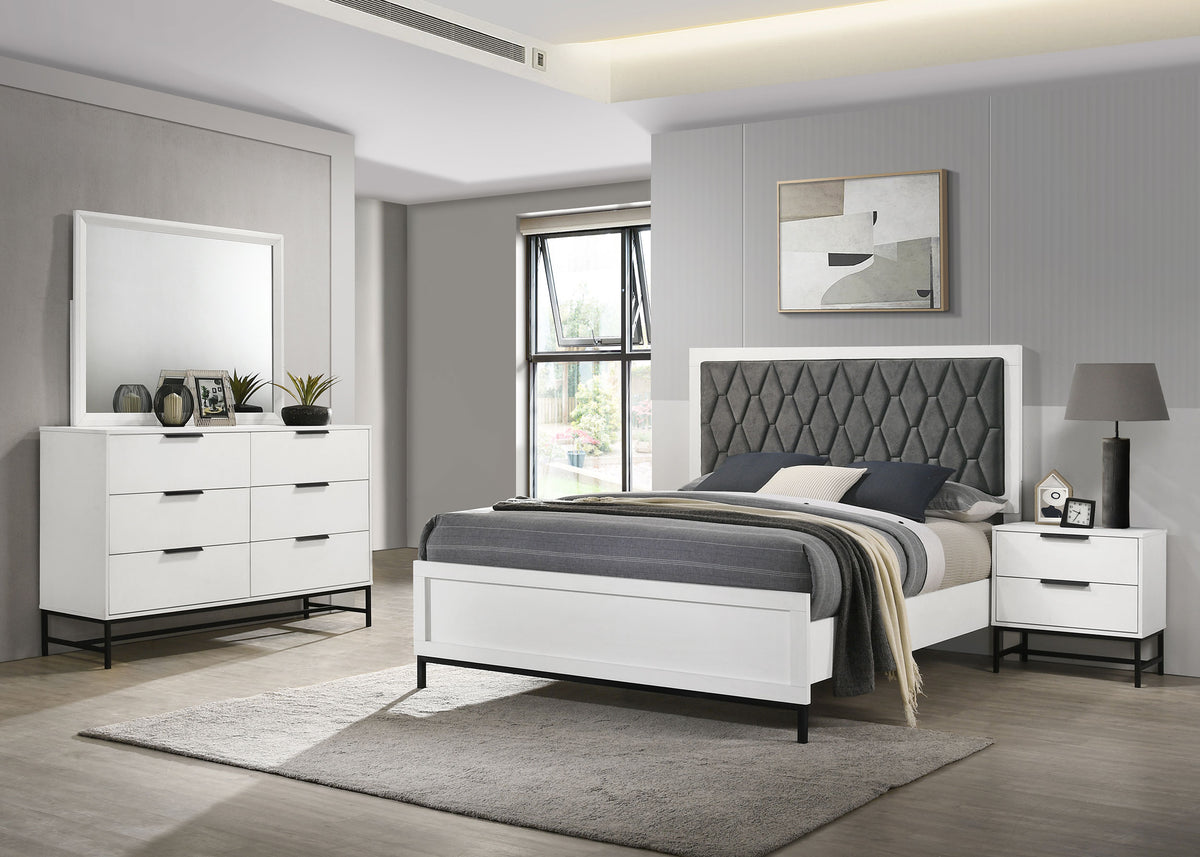 Orleans Furniture - Coaster - Sonora 4-piece Eastern King Bedroom Set White  - 224861KE-S4