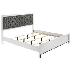 Orleans Furniture - Coaster - Sonora Eastern King Upholstered Panel Bed White  - 224861KE