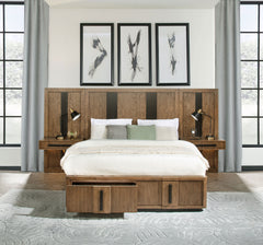 Orleans Furniture - Coaster - Terrace California King Wall Panel Storage Bed Ash Brown - 224900KW-S3P