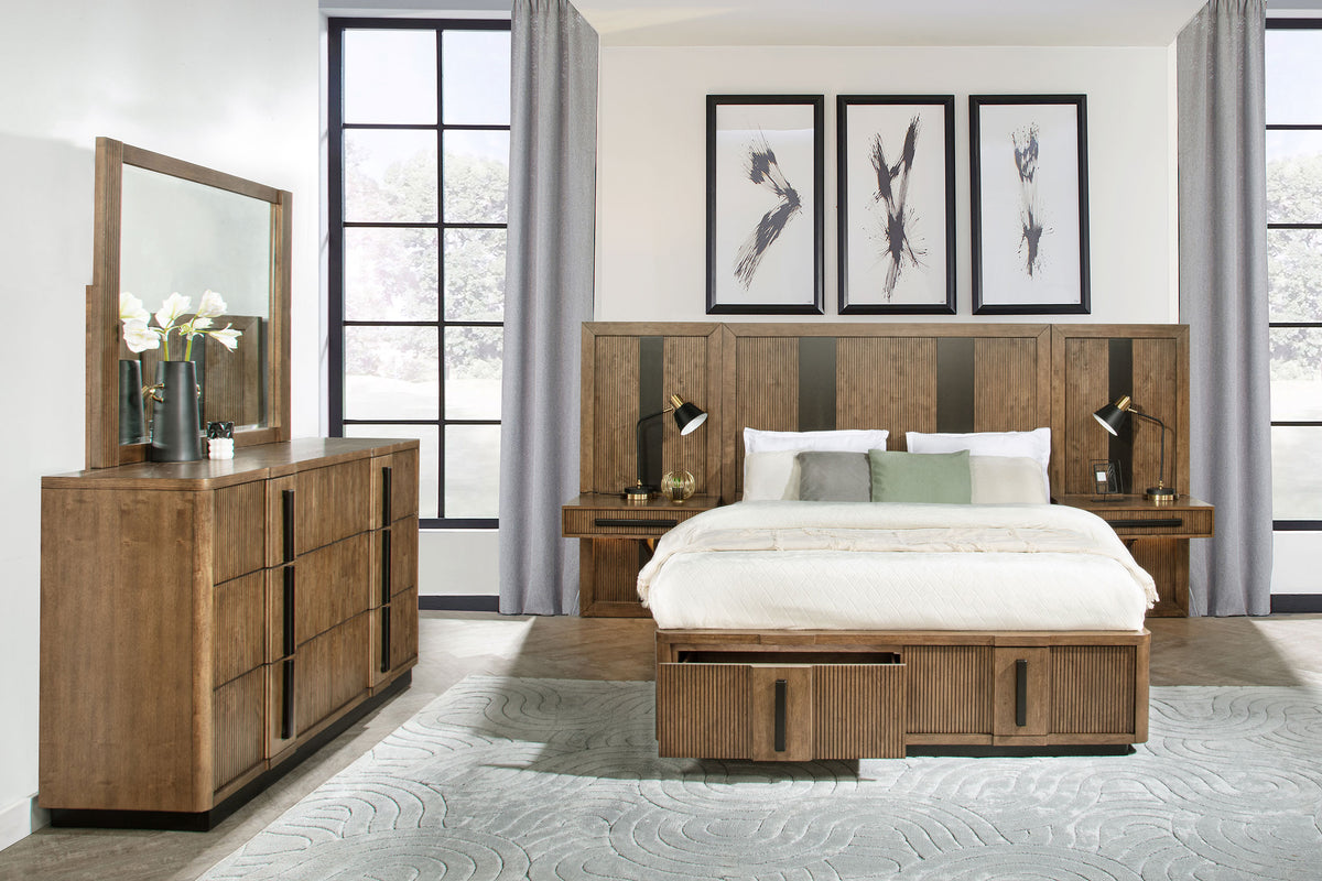 Orleans Furniture - Coaster - Terrace 5-piece Queen Panel Bedroom Set Ash Brown - 224900Q-S5P