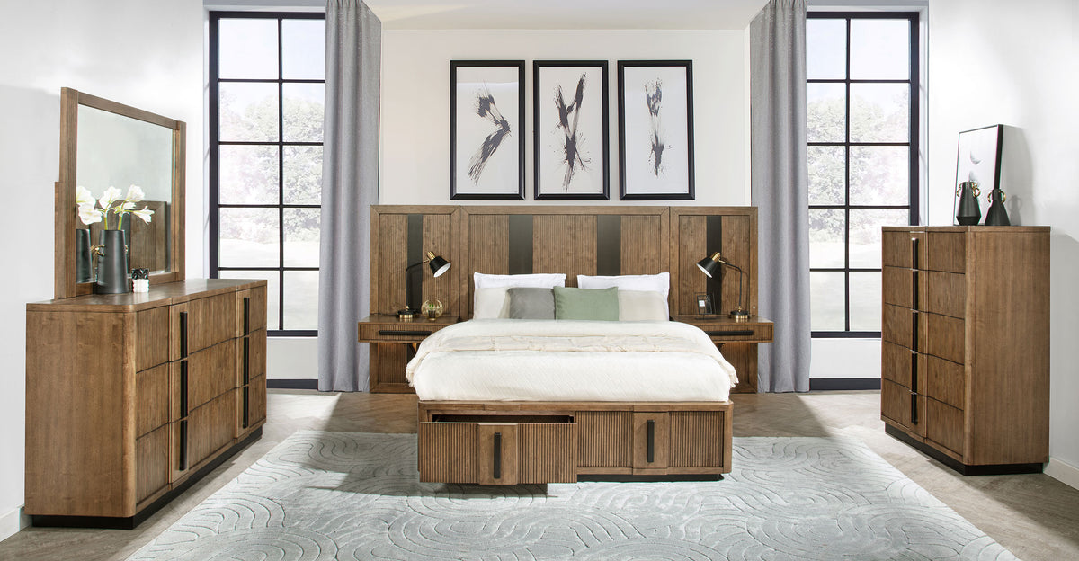 Orleans Furniture - Coaster - Terrace 6-piece Queen Panel Bedroom Set Ash Brown - 224900Q-S6P