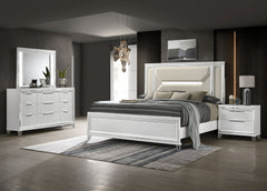 Orleans Furniture - Coaster - Marmore 4-piece Queen Bedroom Set White - 224961Q-S4