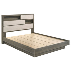 Orleans Furniture - Coaster - Fenwick California King Bed Bookcase Headboard Grey Oak - 224981KW