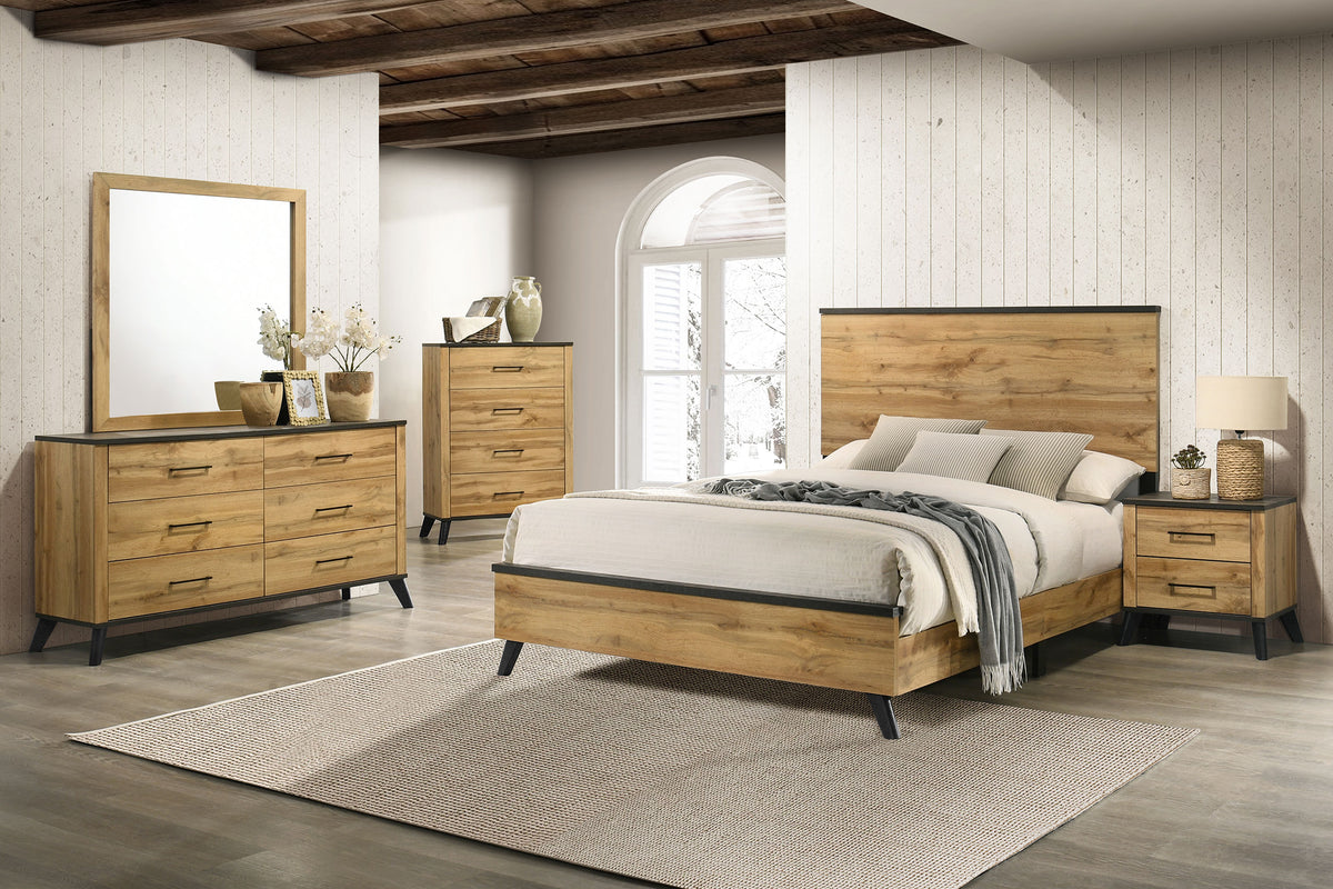 Orleans Furniture - Coaster - Kaywood 5-piece Queen Bedroom Set Natural Pine - 225001Q-S5