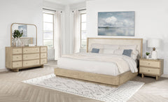 Orleans Furniture - Coaster - Kailani 4-piece Eastern King Bedroom Set Beige Oak - 225041KE-S4