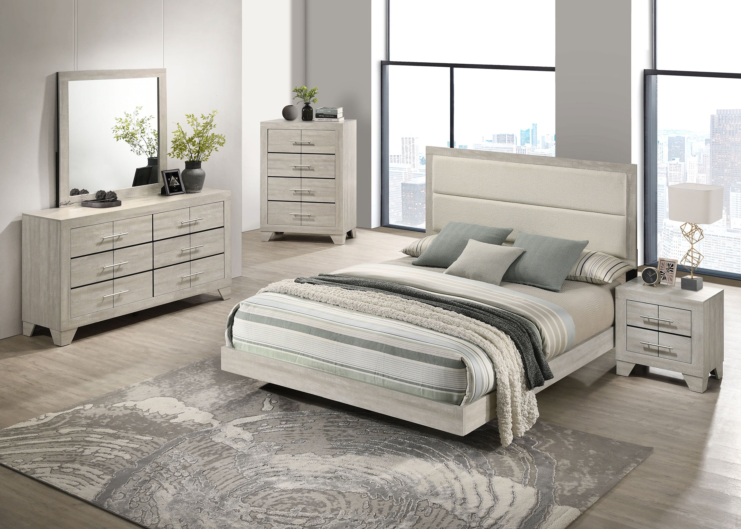 Orleans Furniture - Coaster - Trenton 5-piece Queen Bedroom Set Rustic Cream - 225061Q-S5