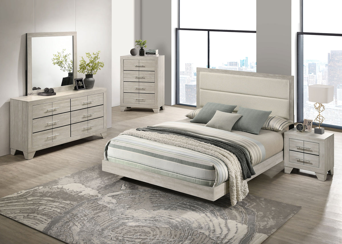 Orleans Furniture - Coaster - Trenton 5-piece Queen Bedroom Set Rustic Cream - 225061Q-S5