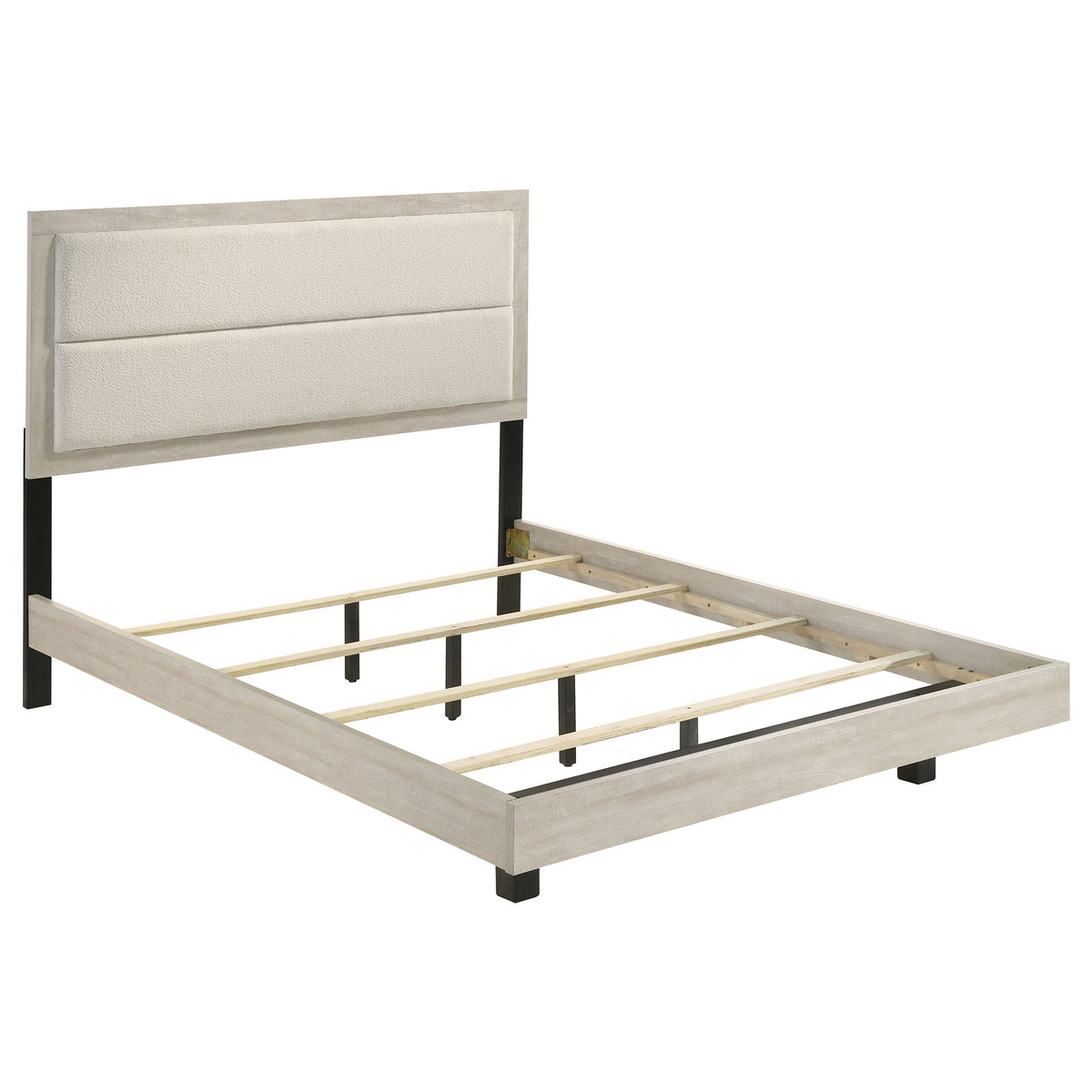 Orleans Furniture - Coaster - Trenton 54-inch Wood Queen Panel Bed Rustic Cream - 225061Q