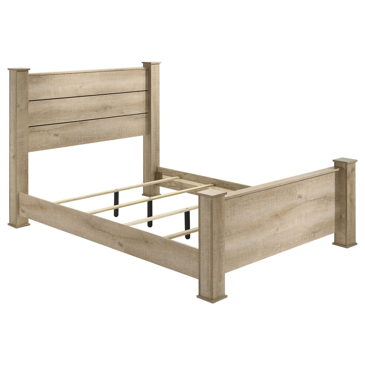 Orleans Furniture - Coaster - Oakglen 55-inch Eastern King Panel Bed Weathered Oak - 225101KE