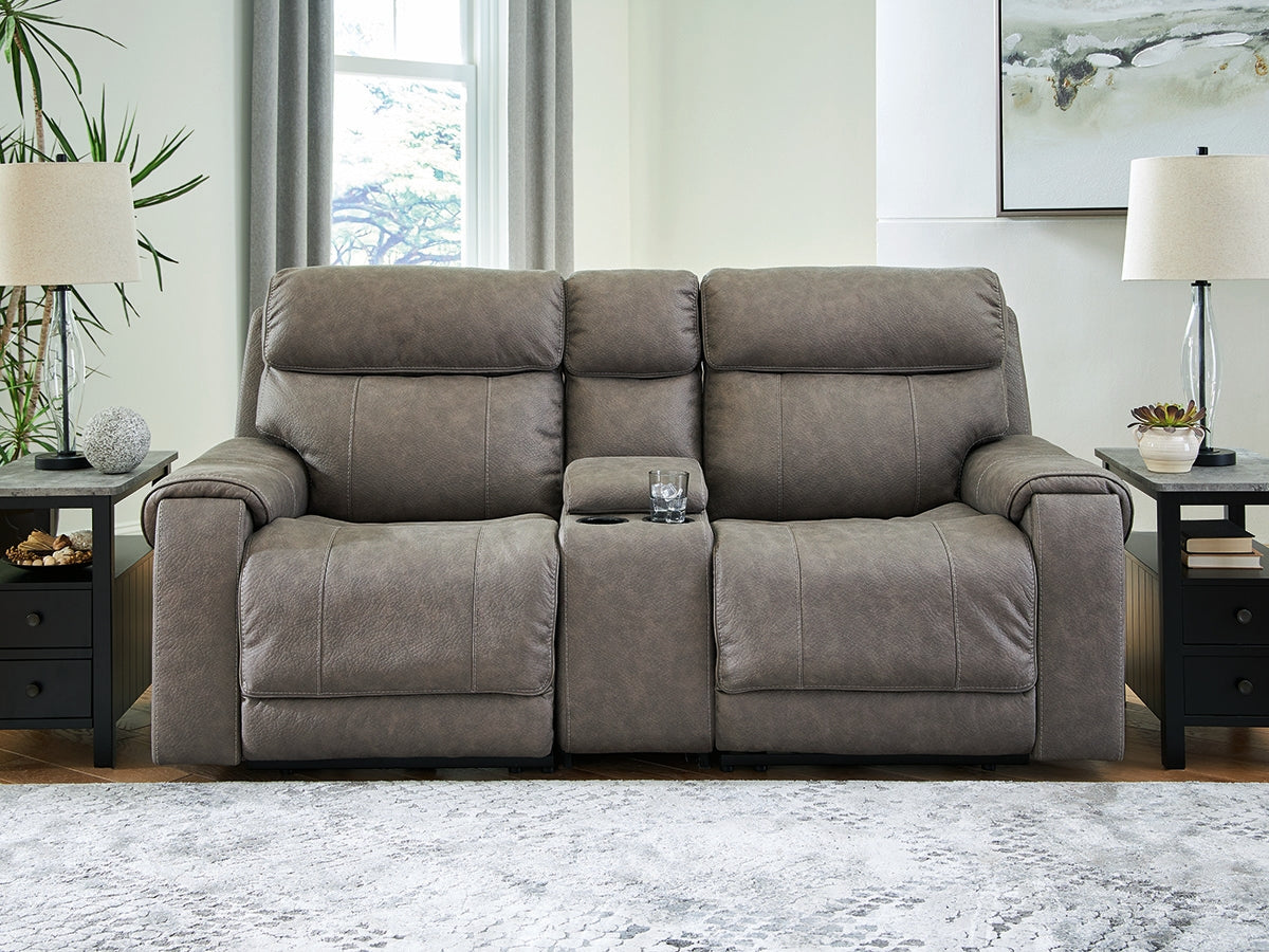Orleans Furniture - Ashley Furniture - Starbot Sectional - 2-Piece Power Reclining Sectional Loveseat / Fossil - 23501S1