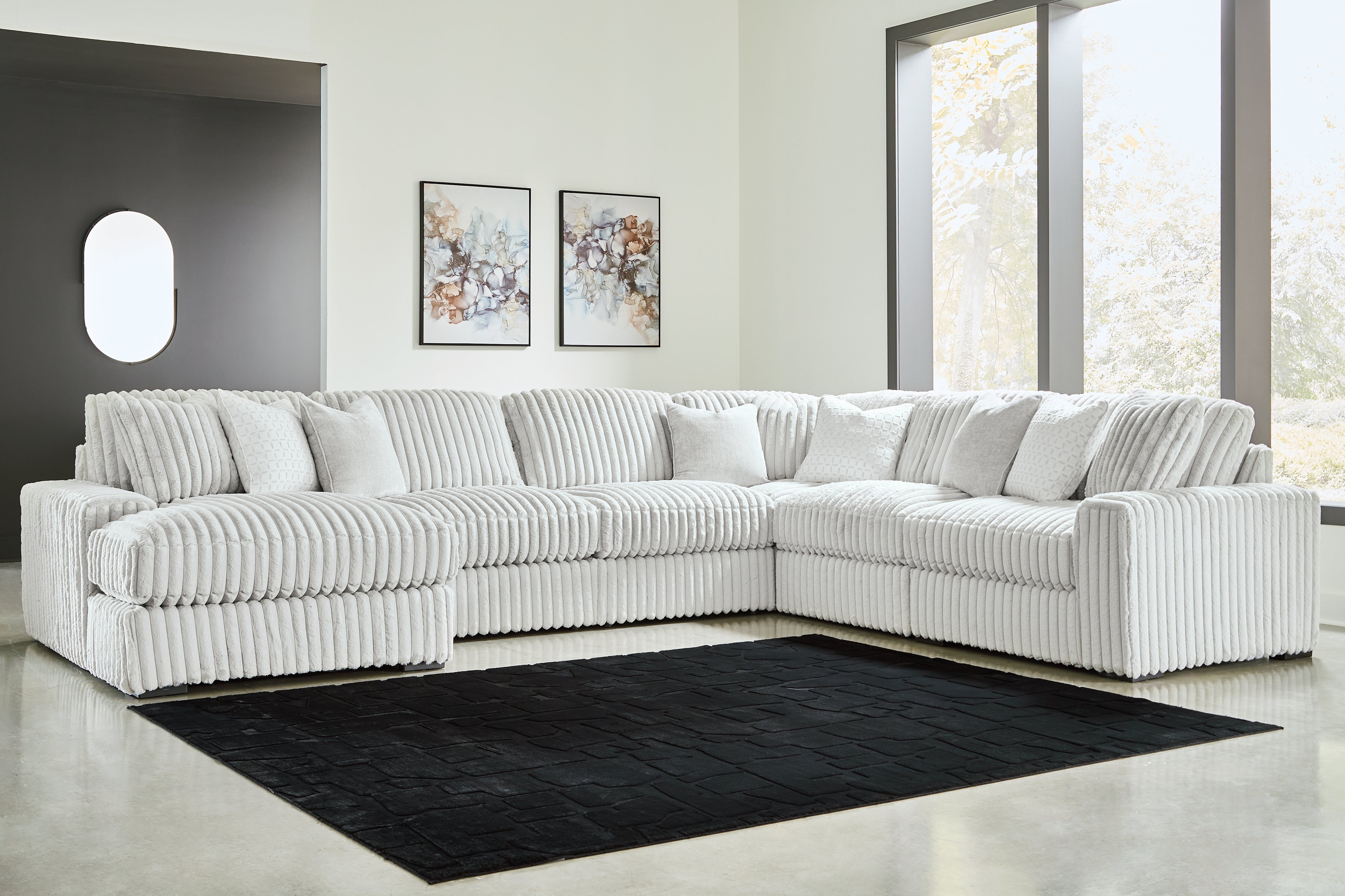 Orleans Furniture - Ashley Furniture - Stupendous Sectional - RAF 6-Piece Sectional with Chaise / Alloy - 25903S21