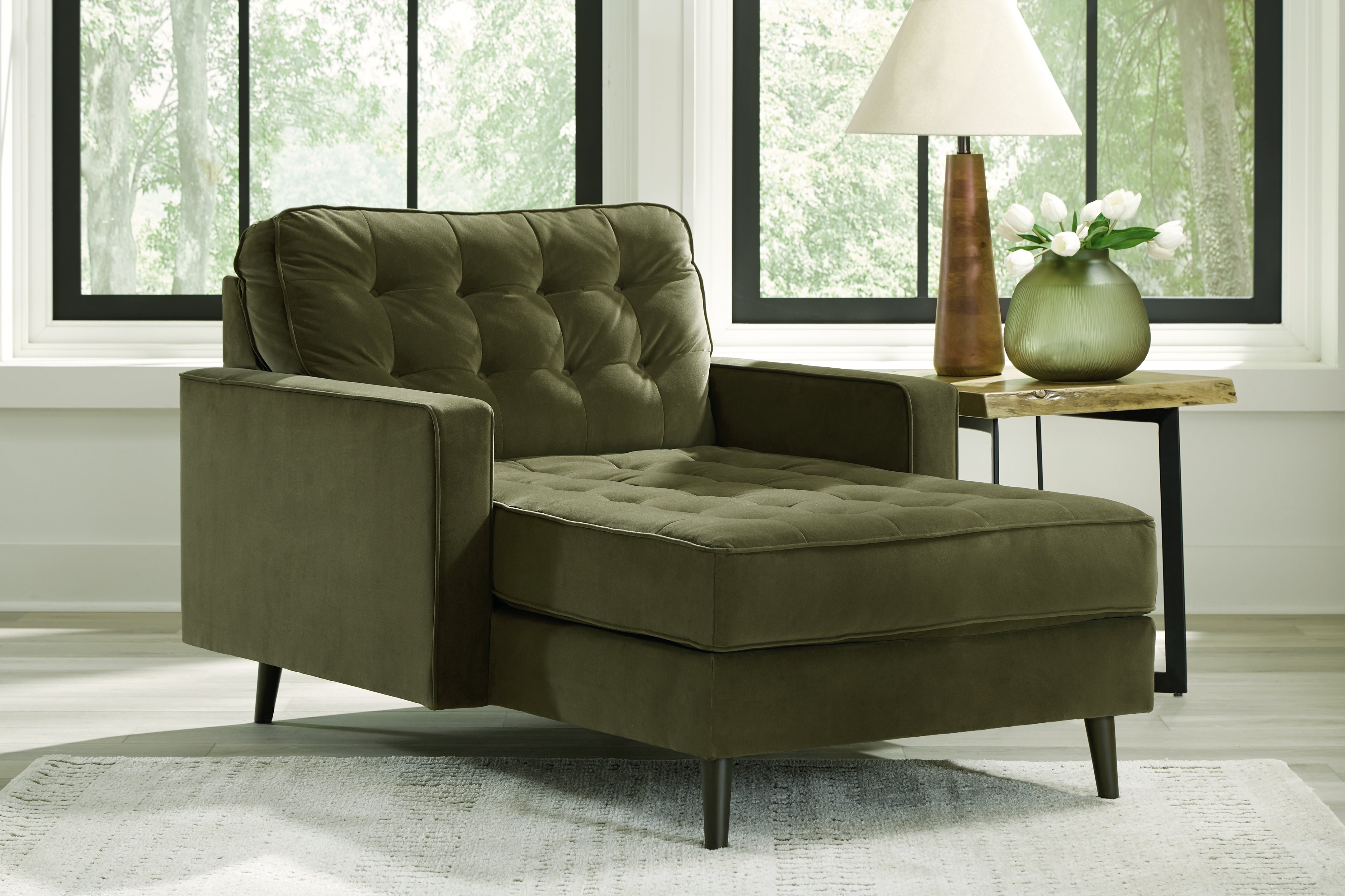 Orleans Furniture - Ashley Furniture - Reveon Lakes Living Room - Chaise / Olive - 2640415