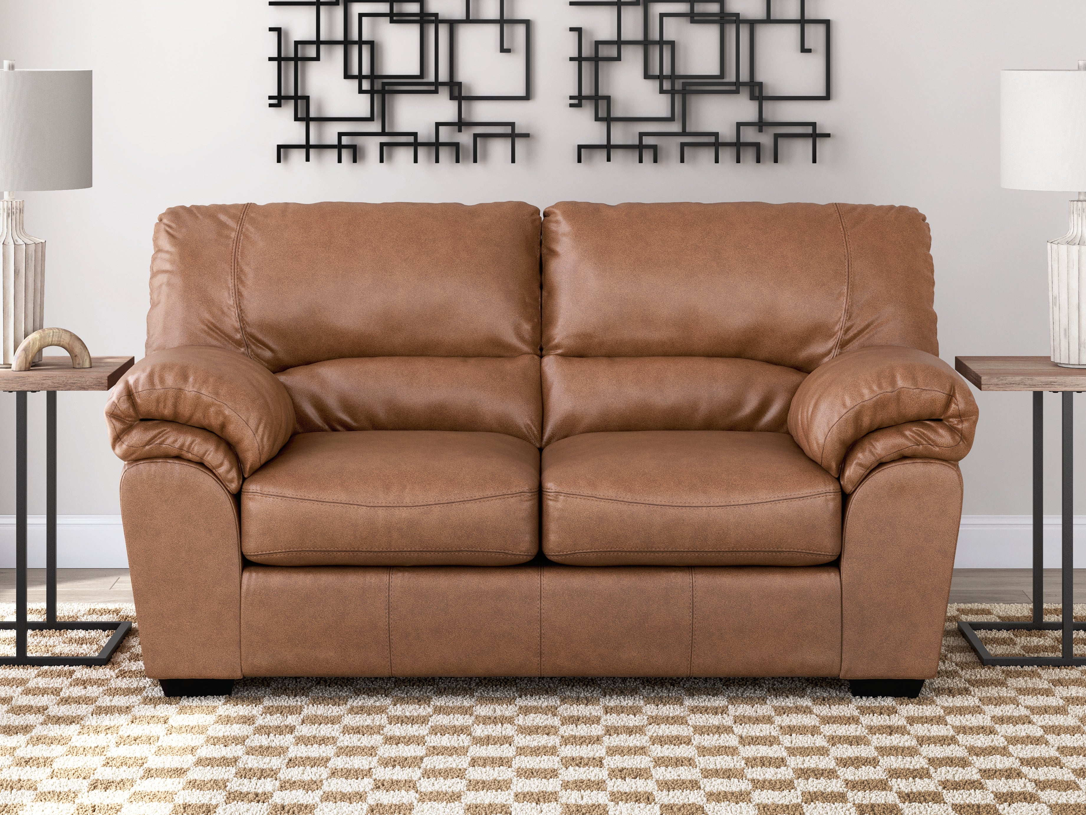 Orleans Furniture - Ashley Furniture - WillowBend Living Room - Loveseat / Caramel - PC2770435
