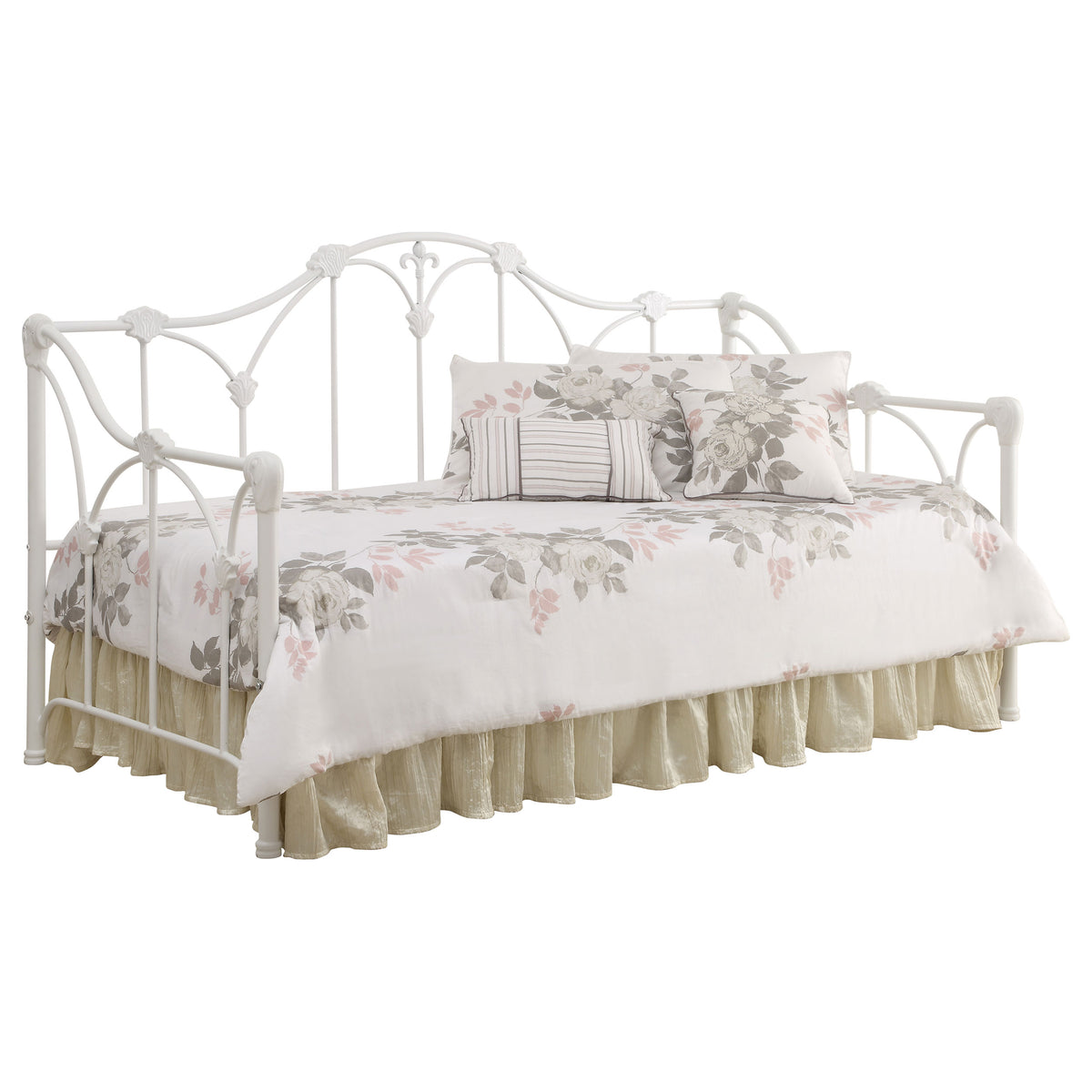 Orleans Furniture - Coaster - Halladay Metal Twin Daybed White - 300216