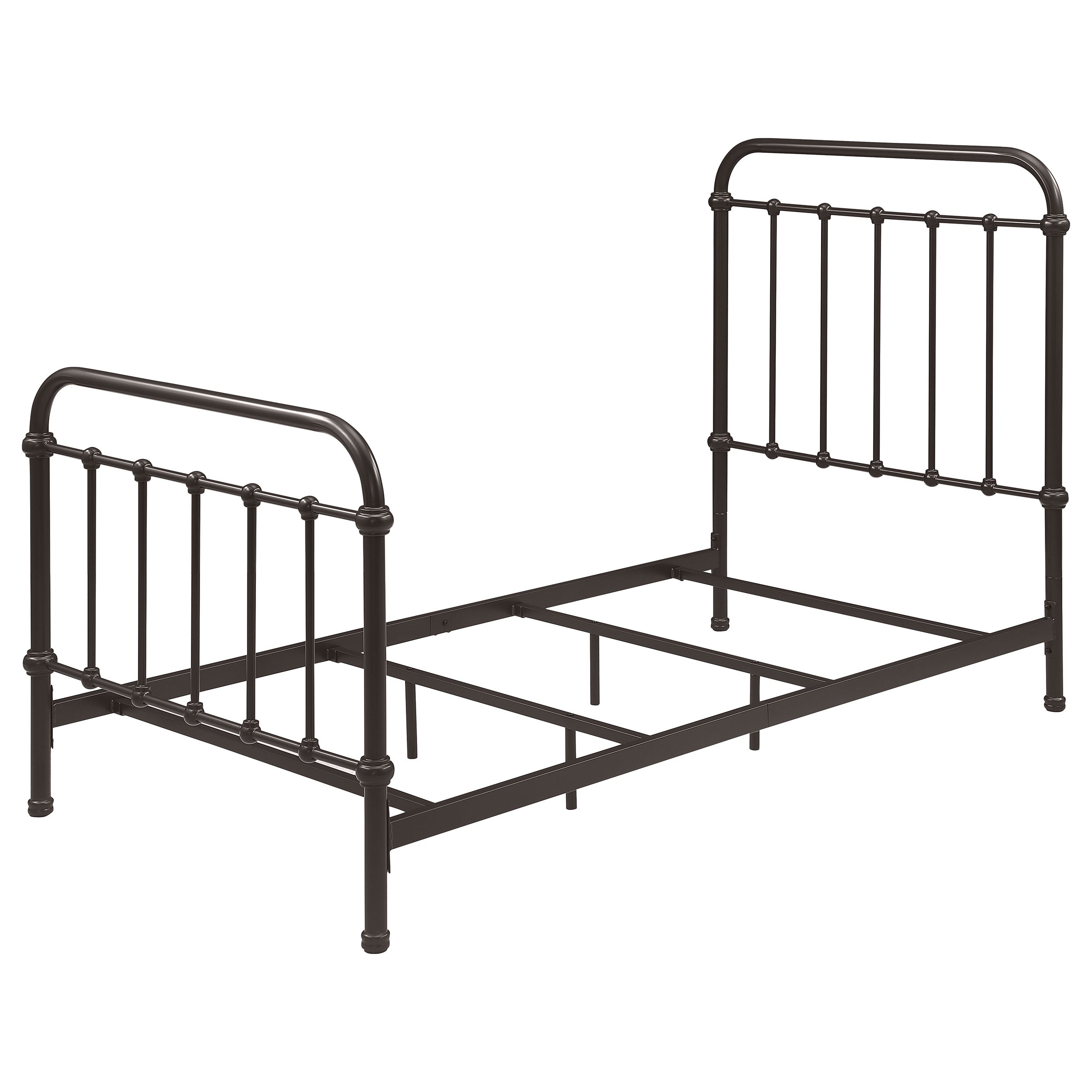 Livingston Metal Twin Open Frame Bed Dark Bronze