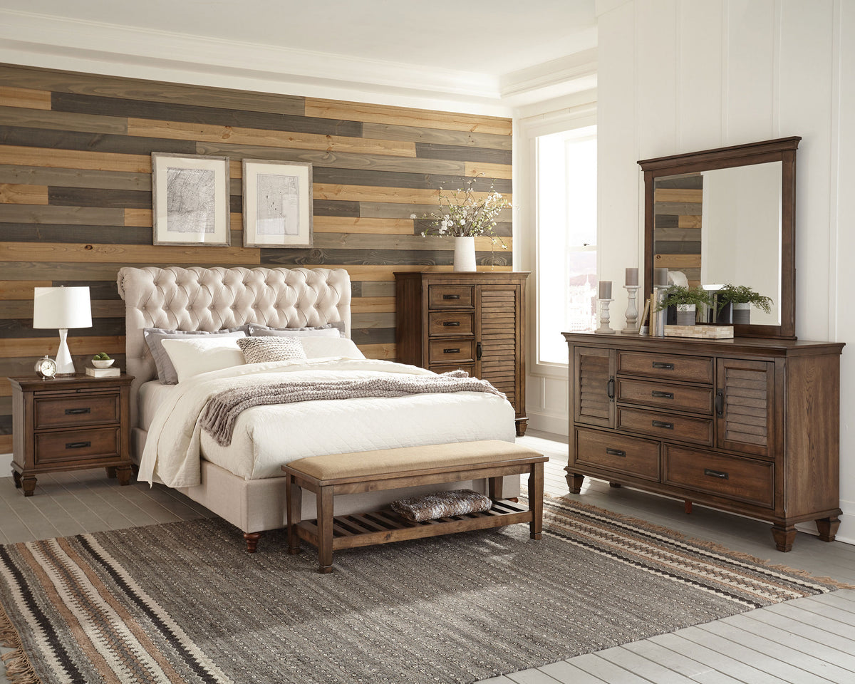 Orleans Furniture - Coaster - Devon 5-piece Eastern King Bedroom Set Beige and Oak - 300525KE-S5